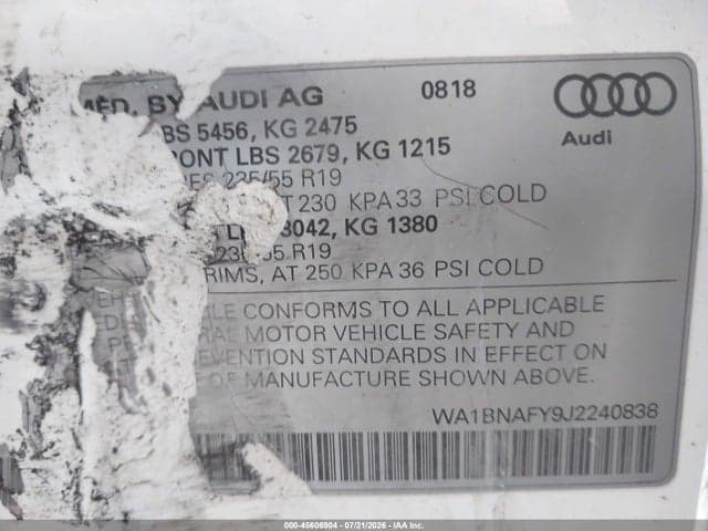 2018 AUDI Q5 2.0T PREMIUM/2.0T TECH PREMIUM 9