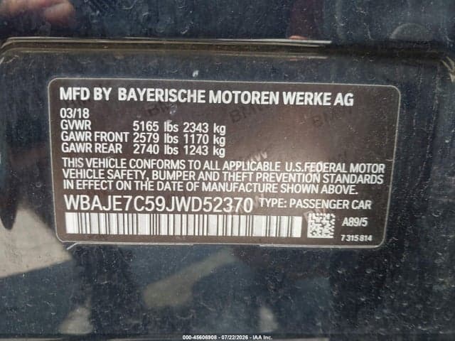 2018 BMW 540I XDRIVE 9