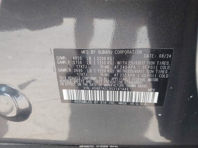 2025 SUBARU OUTBACK PREMIUM 9