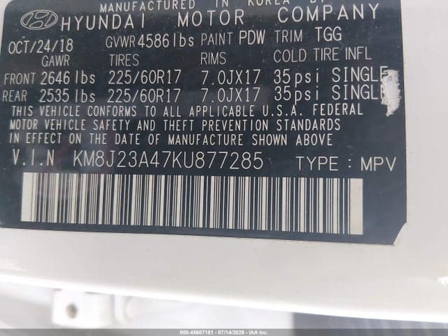 2019 HYUNDAI TUCSON SE 9