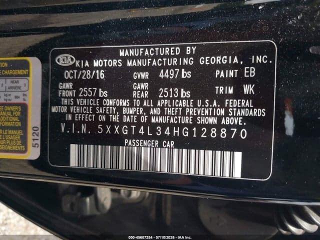 2017 KIA OPTIMA LX 9