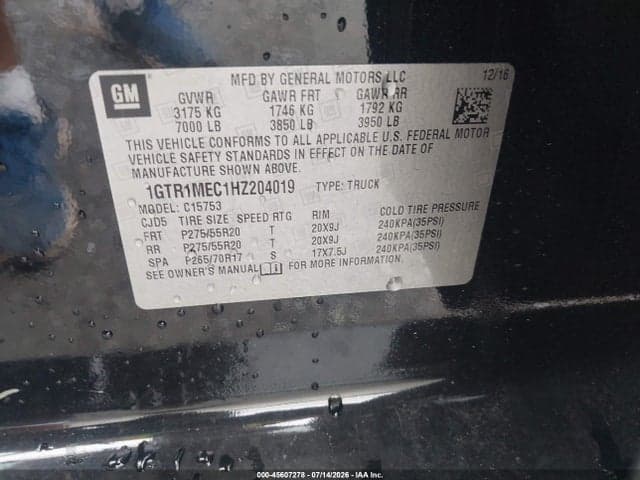 2017 GMC SIERRA 1500 SLE 9