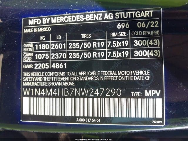 2022 MERCEDES-BENZ GLB 250 4MATIC 9