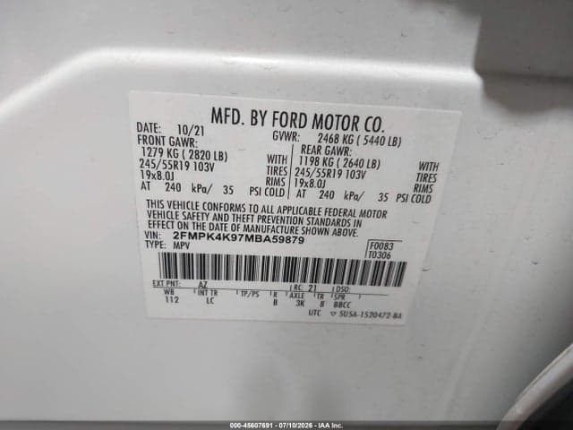 2021 FORD EDGE TITANIUM 9