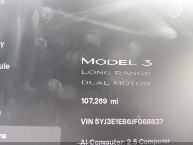 2018 TESLA MODEL 3 LONG RANGE/PERFORMANCE 15