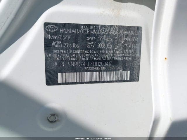 2017 HYUNDAI ELANTRA SE 9