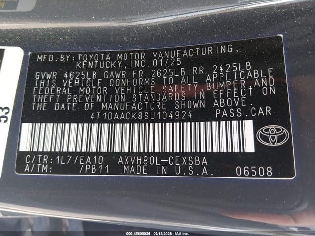 2025 TOYOTA CAMRY SE 9