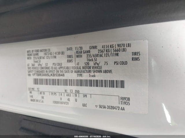 2020 FORD TRANSIT-250 CARGO VAN 9