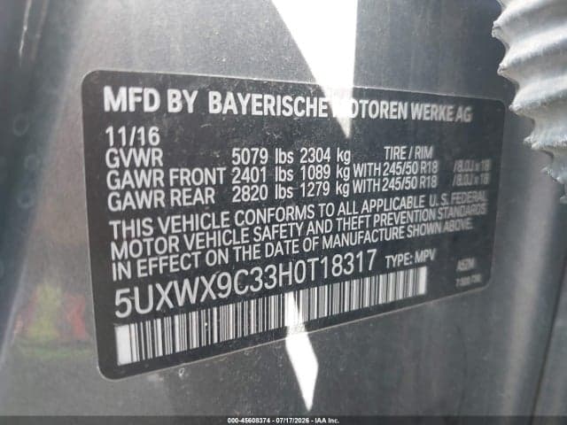 2017 BMW X3 XDRIVE28I 9