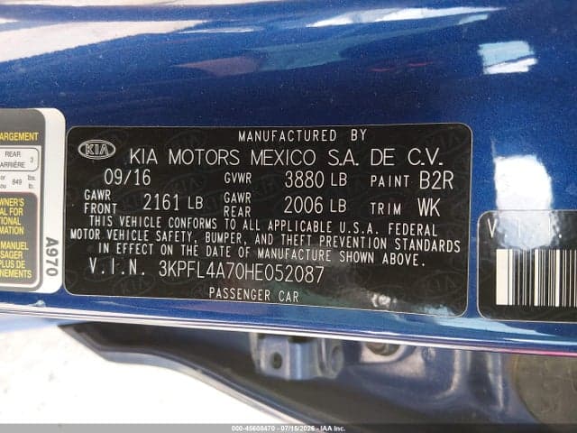 2017 KIA FORTE S 9