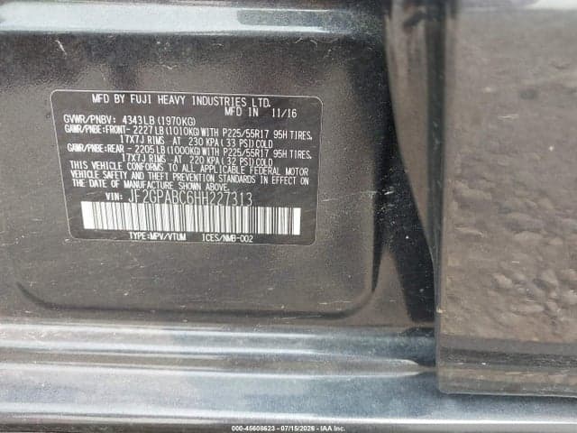 2017 SUBARU CROSSTREK 2.0I PREMIUM 9