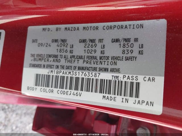 2025 MAZDA MAZDA3 2.5 S SELECT SPORT 9