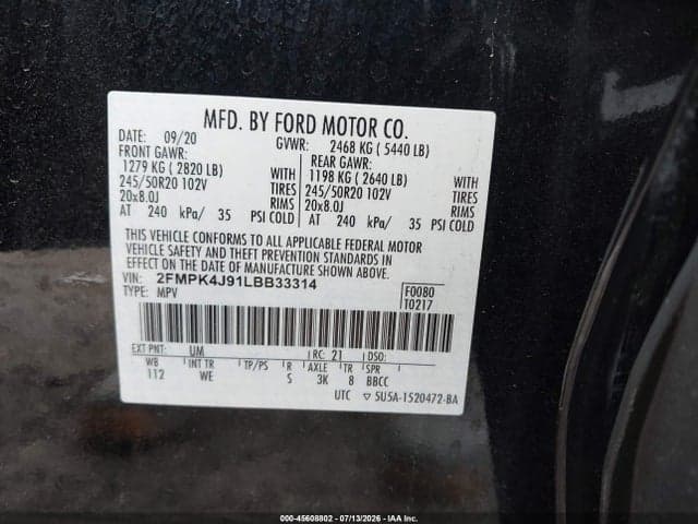 2020 FORD EDGE ST LINE 9