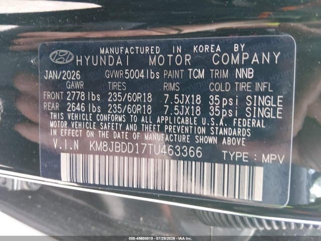 2026 HYUNDAI TUCSON HYBRID SEL 9