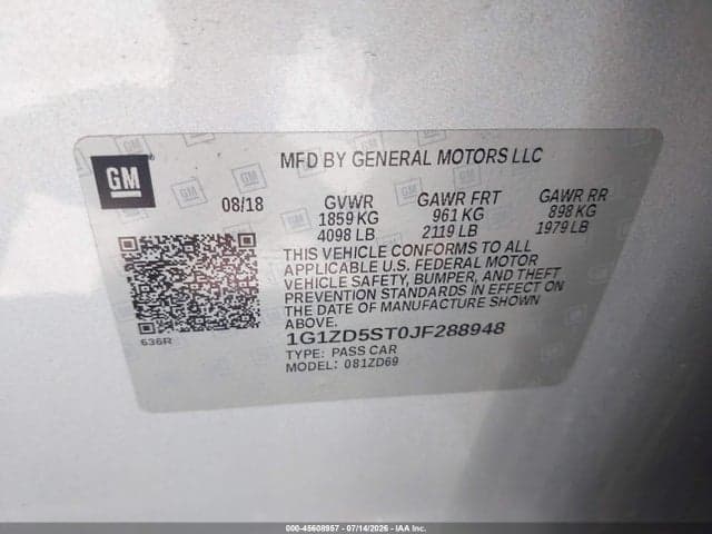2018 CHEVROLET MALIBU LT 9