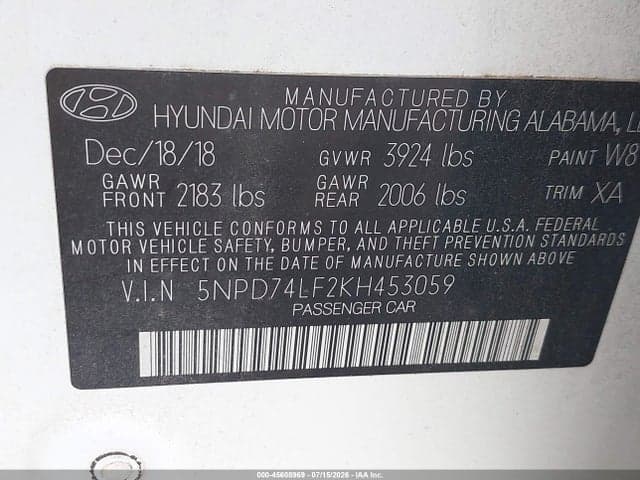 2019 HYUNDAI ELANTRA SE 9