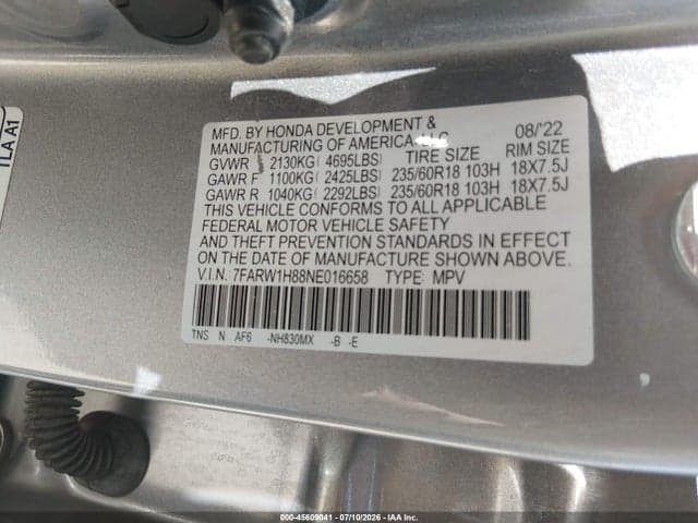 2022 HONDA CR-V 2WD EX-L 9