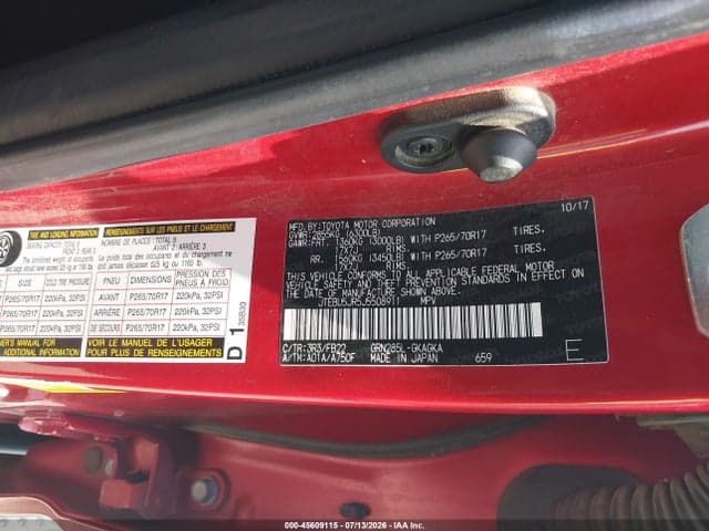 2018 TOYOTA 4RUNNER SR5 9