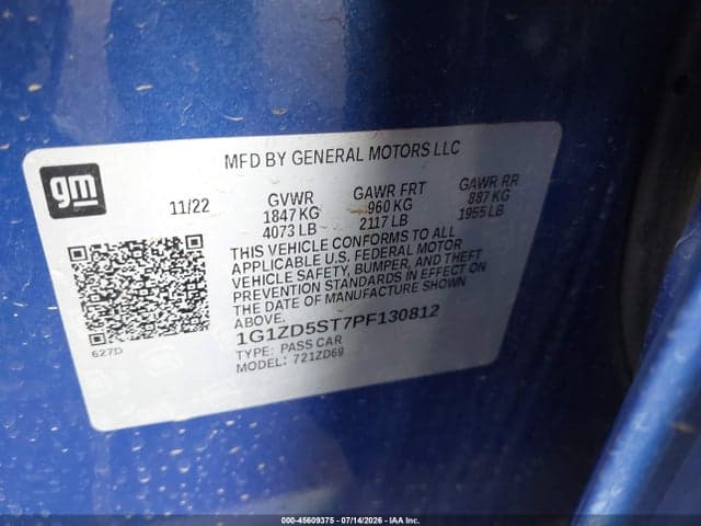 2023 CHEVROLET MALIBU FWD 1LT 9