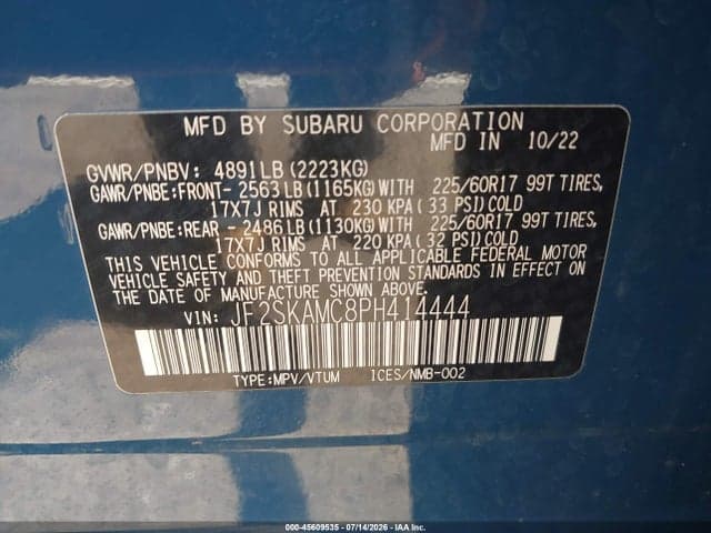 2023 SUBARU FORESTER WILDERNESS 9