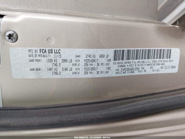 2016 DODGE GRAND CARAVAN SE 9