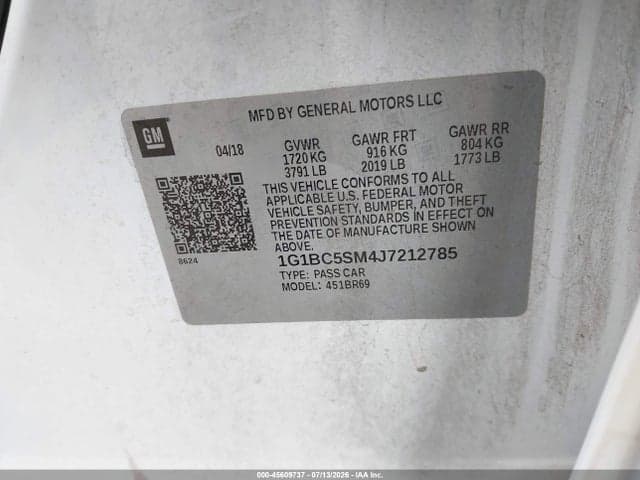 2018 CHEVROLET CRUZE LS AUTO 9