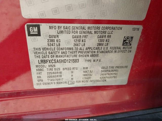2017 BUICK ENVISION PREFERRED 9