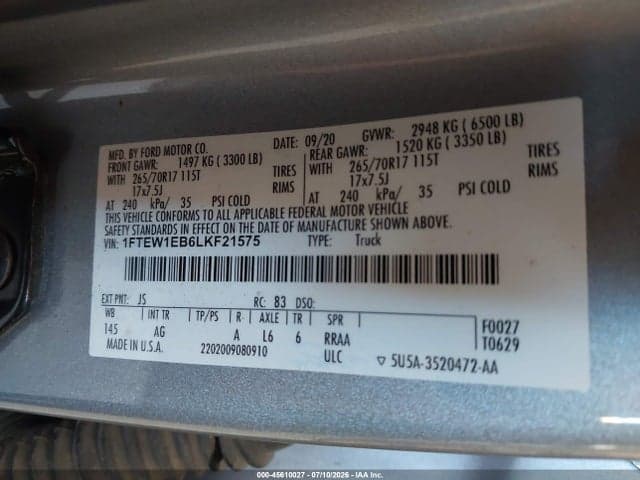2020 FORD F-150 XL 9