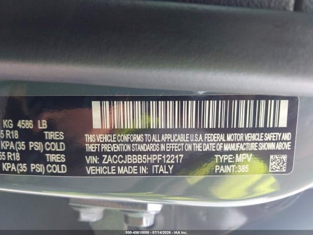 2017 JEEP RENEGADE ALTITUDE 9