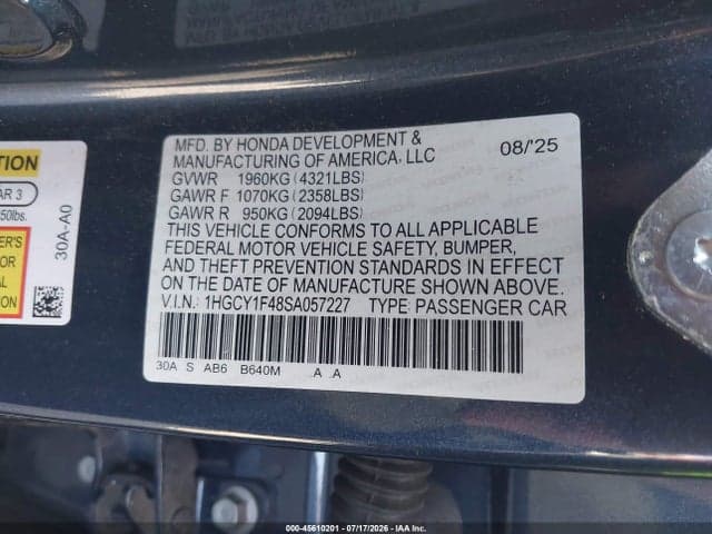 2025 HONDA ACCORD SE 9