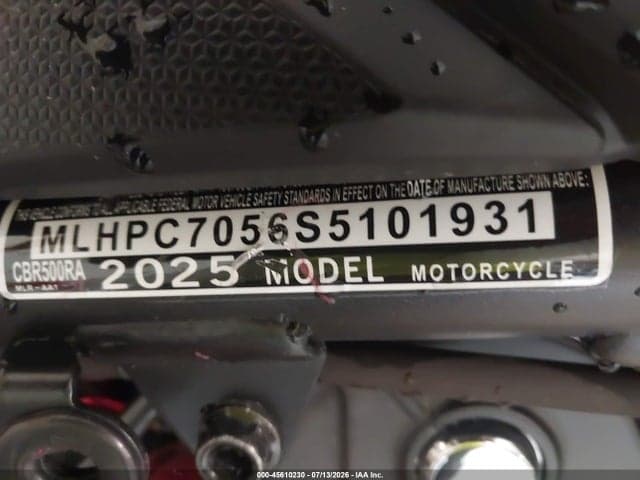 2025 HONDA CBR500 RA 10