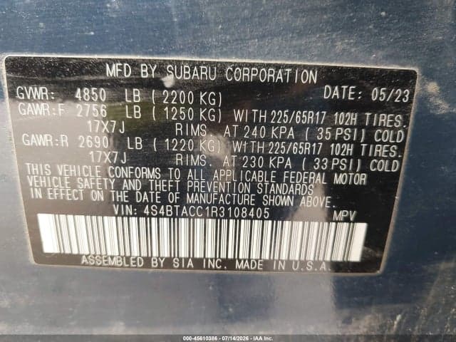 2024 SUBARU OUTBACK PREMIUM 9