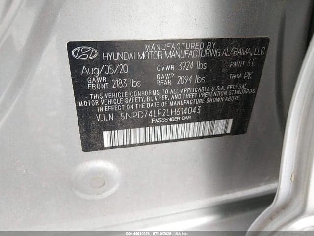 2020 HYUNDAI ELANTRA SE 9