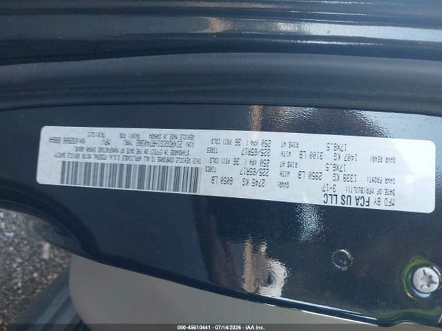 2017 DODGE GRAND CARAVAN SXT 9