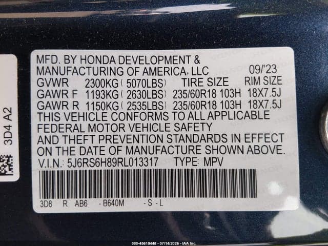 2024 HONDA CR-V HYBRID SPORT-L 9