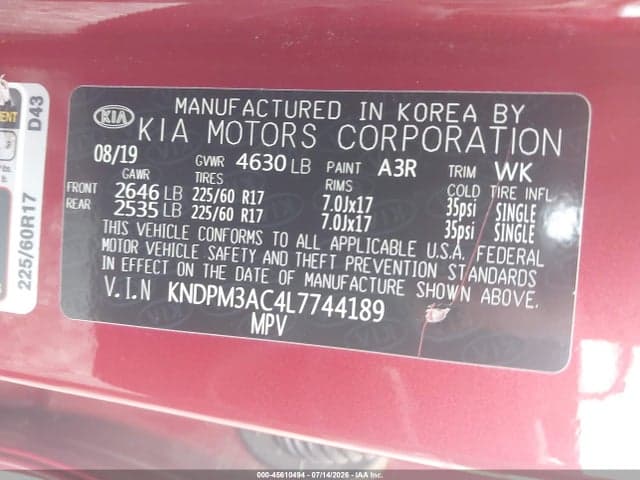 2020 KIA SPORTAGE LX 9