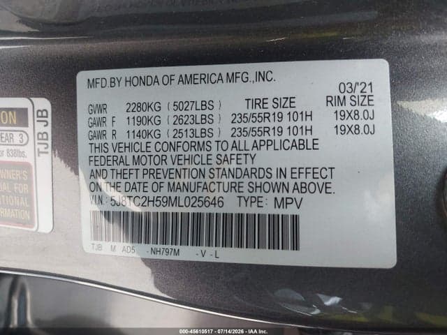 2021 ACURA RDX TECHNOLOGY PACKAGE 9