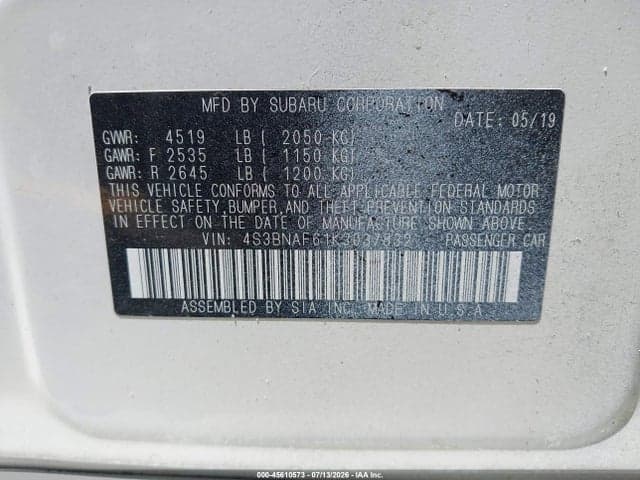 2019 SUBARU LEGACY 2.5I PREMIUM 9