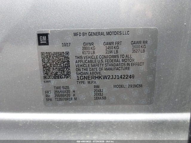 2018 CHEVROLET TRAVERSE LT LEATHER 9
