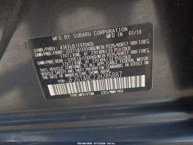2018 SUBARU CROSSTREK 2.0I PREMIUM 9