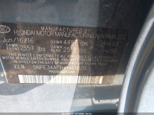 2017 HYUNDAI SONATA LIMITED 9