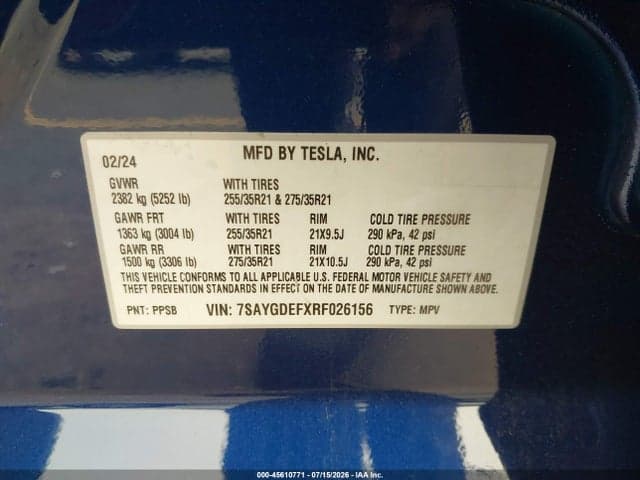 2024 TESLA MODEL Y PERFORMANCE DUAL MOTOR ALL-WHEEL DRIVE 9