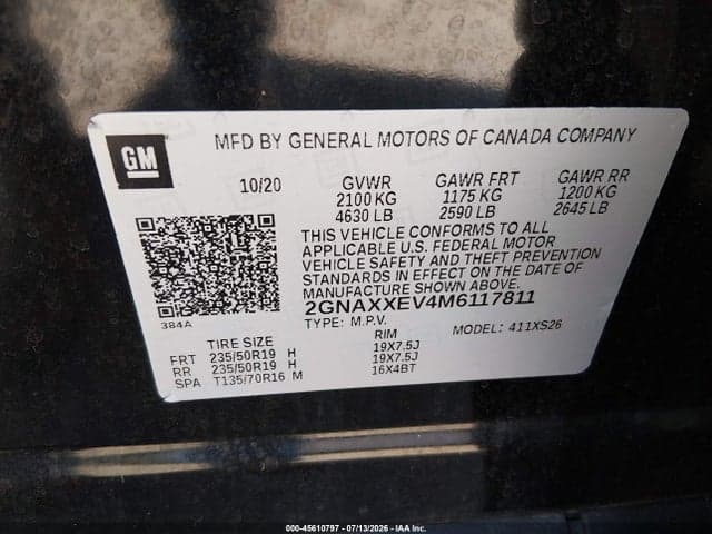 2021 CHEVROLET EQUINOX PREMIER 9
