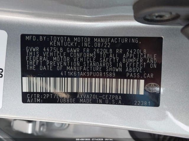 2023 TOYOTA CAMRY XSE 9