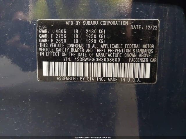 2023 SUBARU LEGACY SPORT 9