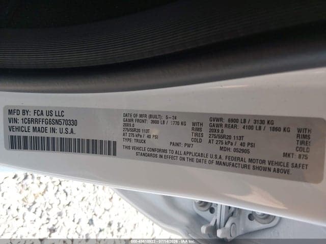2025 RAM 1500 BIG HORN 4X4 5'7 BOX 9