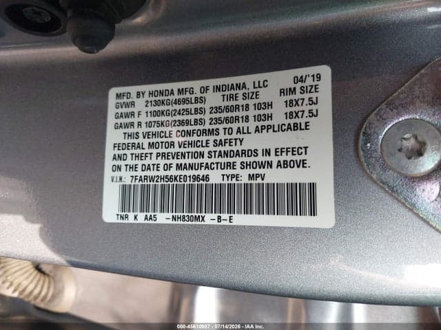 2019 HONDA CR-V EX 9
