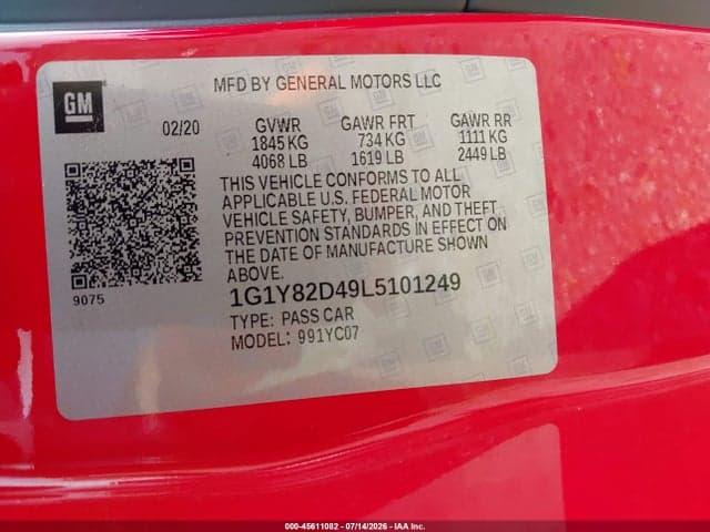 2020 CHEVROLET CORVETTE STINGRAY 9