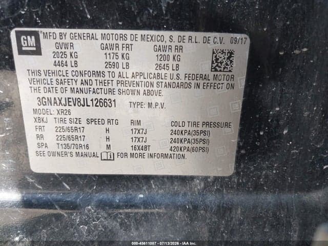 2018 CHEVROLET EQUINOX LT 9