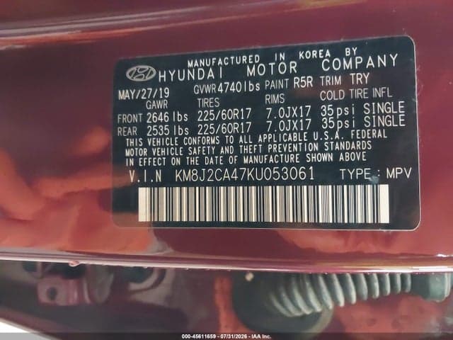 2019 HYUNDAI TUCSON SE 9